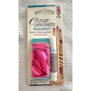 Vintage 2008 Cosmar Press & Go Pink Nails "Cosmopolitan" Oval Tip NIB